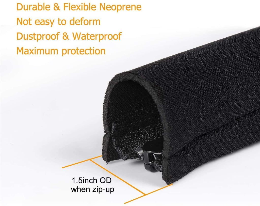 Cord Organizer System Cable Management Sleeve, 19.5 inch, Wire Cover with Zipper, Cable Wrap, Cord Sleeves for TV, Computer, Office, Home En - Image 4