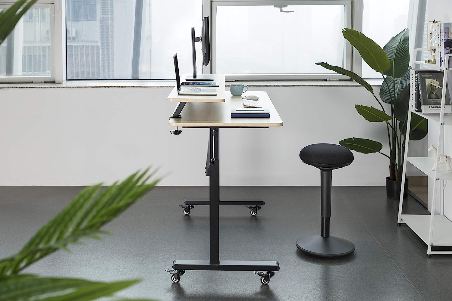 55 Inch Clamp On Desk Shelf | Large Monitor Riser Supports 3 Screens for Extra Storage | Ergonomic Monitor Stand Secu... - Image 5