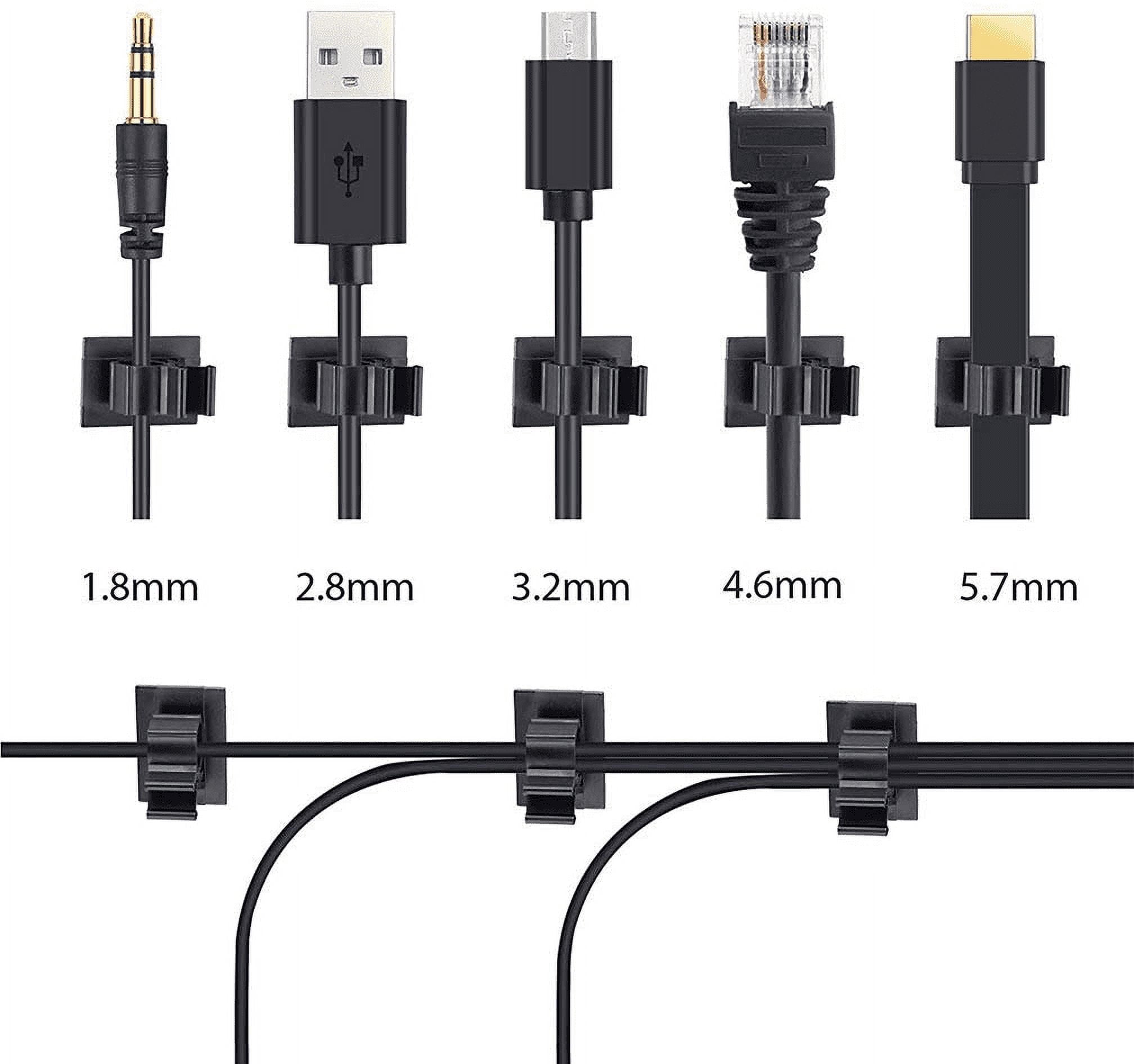 Nylon Cable Clips 60 Pcs, Adjustable Cord Clip Strong Adhesive Wire Management Wall Wire Holder Cable Organizer For D... - Image 3
