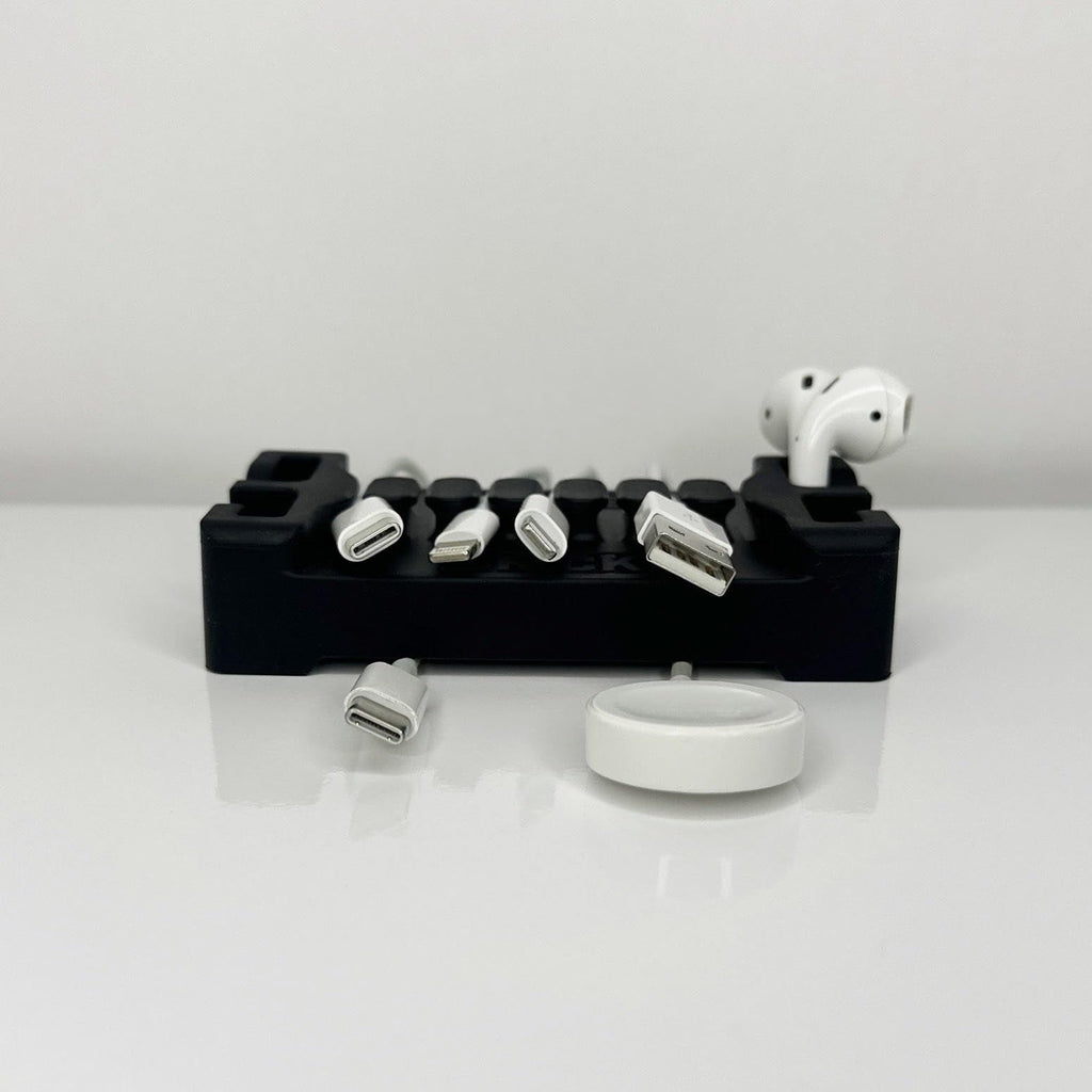 DeskBrick Silicone + Steel-Weighted Cord Holder for Desk. Weighted Cord Organizer & Cable Management for Desktop. Use... - Image 4
