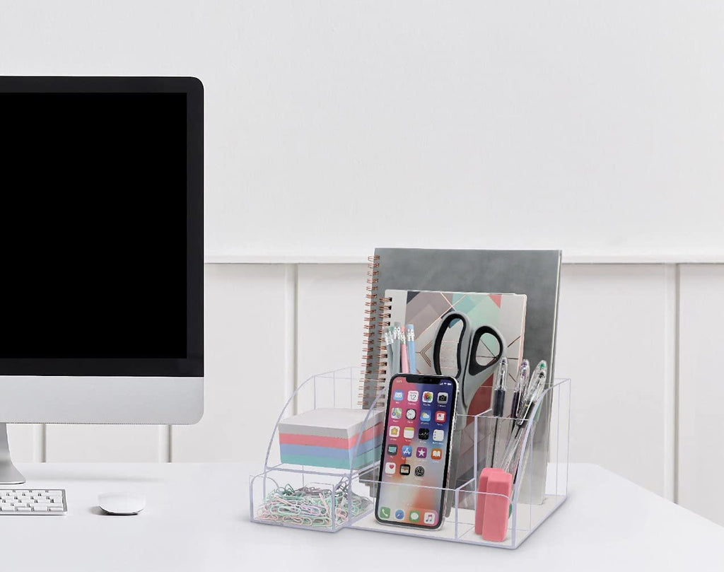Clear Acrylic Desk Organizer For Home Office Supplies Accessories - Image 3