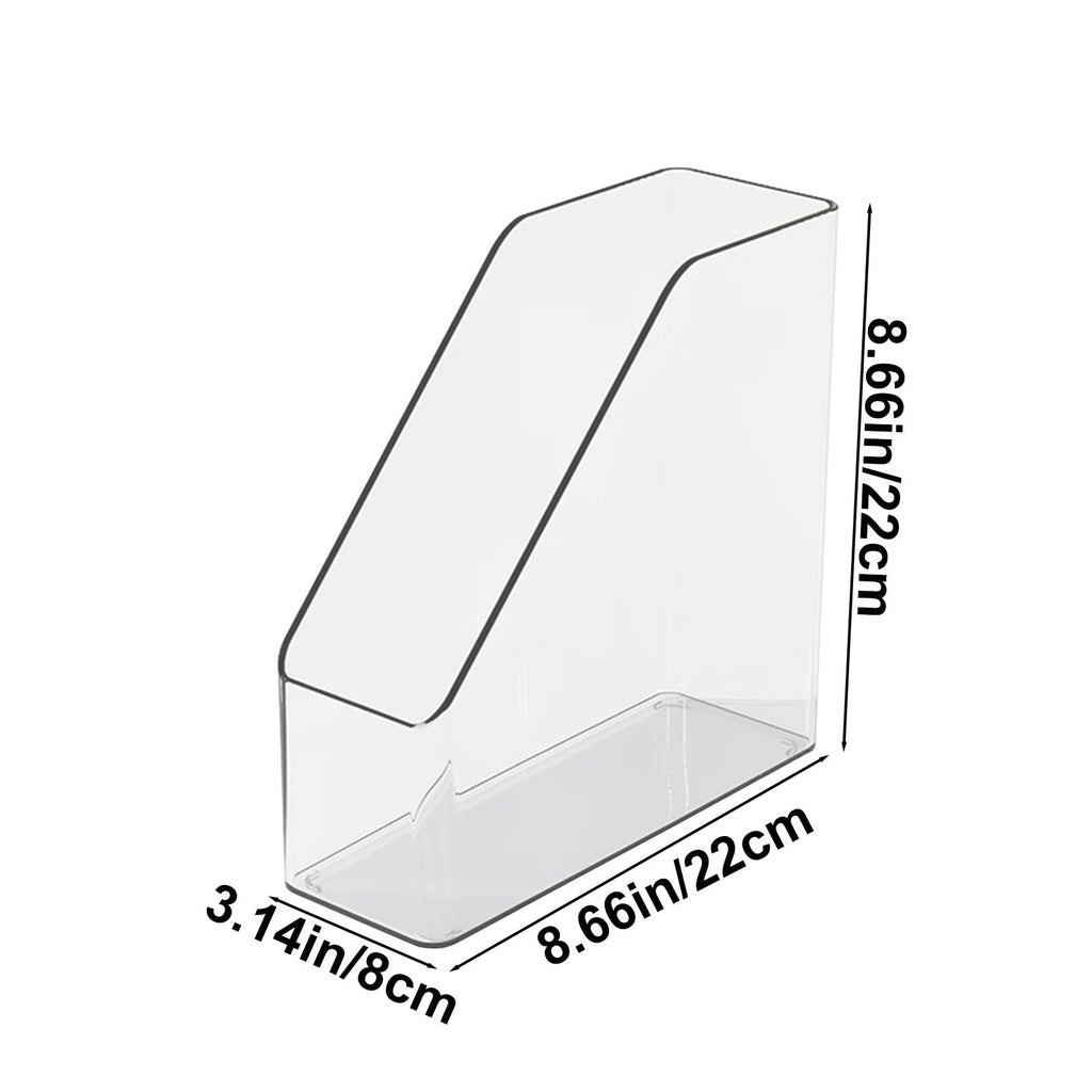 Under $5 Clear Acrylic Magazine File Holder Plastic Desk Organizer Vertical Magazine Rack Desk Folder Document Storag... - Image 3