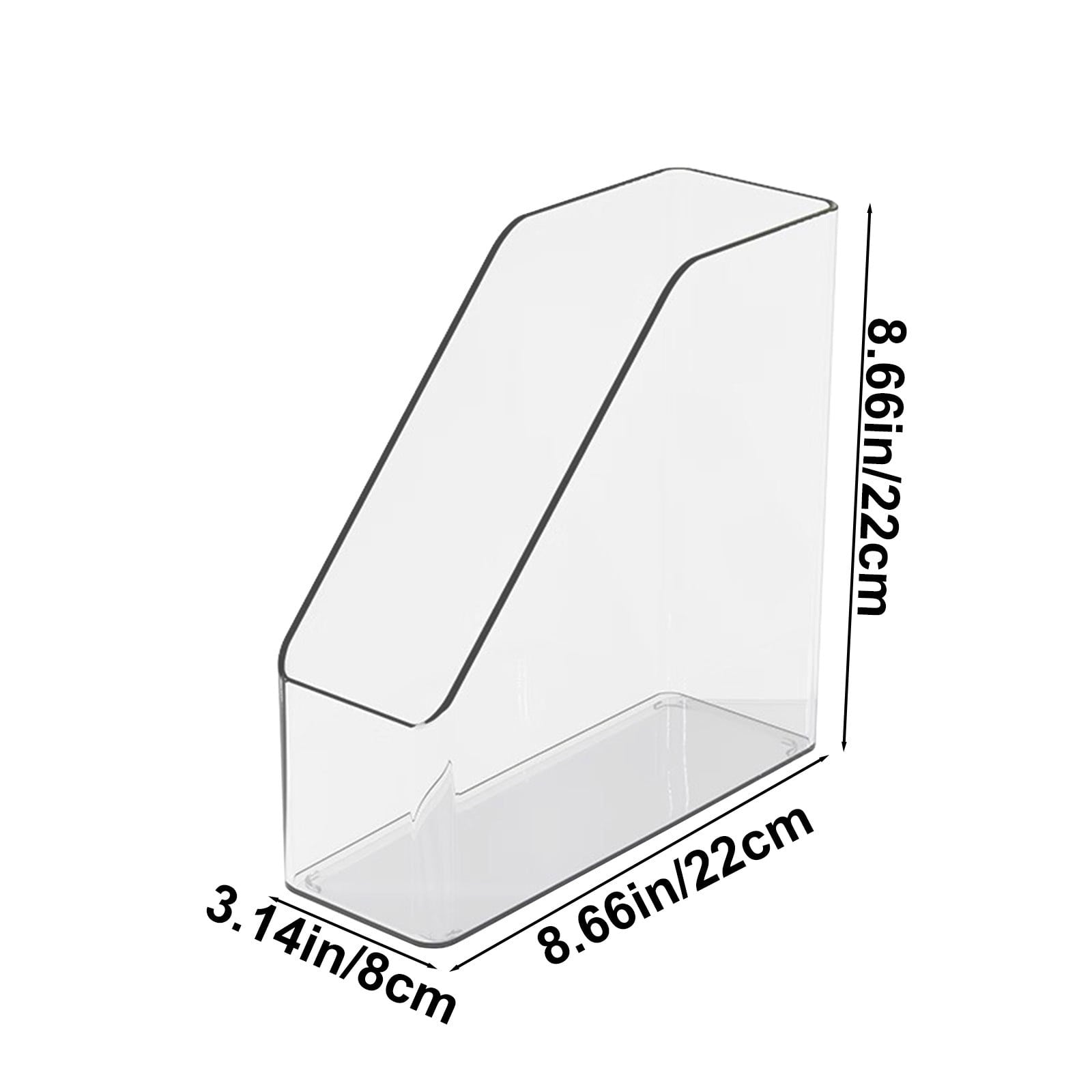 Under $5 Clear Acrylic Magazine File Holder Plastic Desk Organizer Vertical Magazine Rack Desk Folder Document Storag... - Image 3