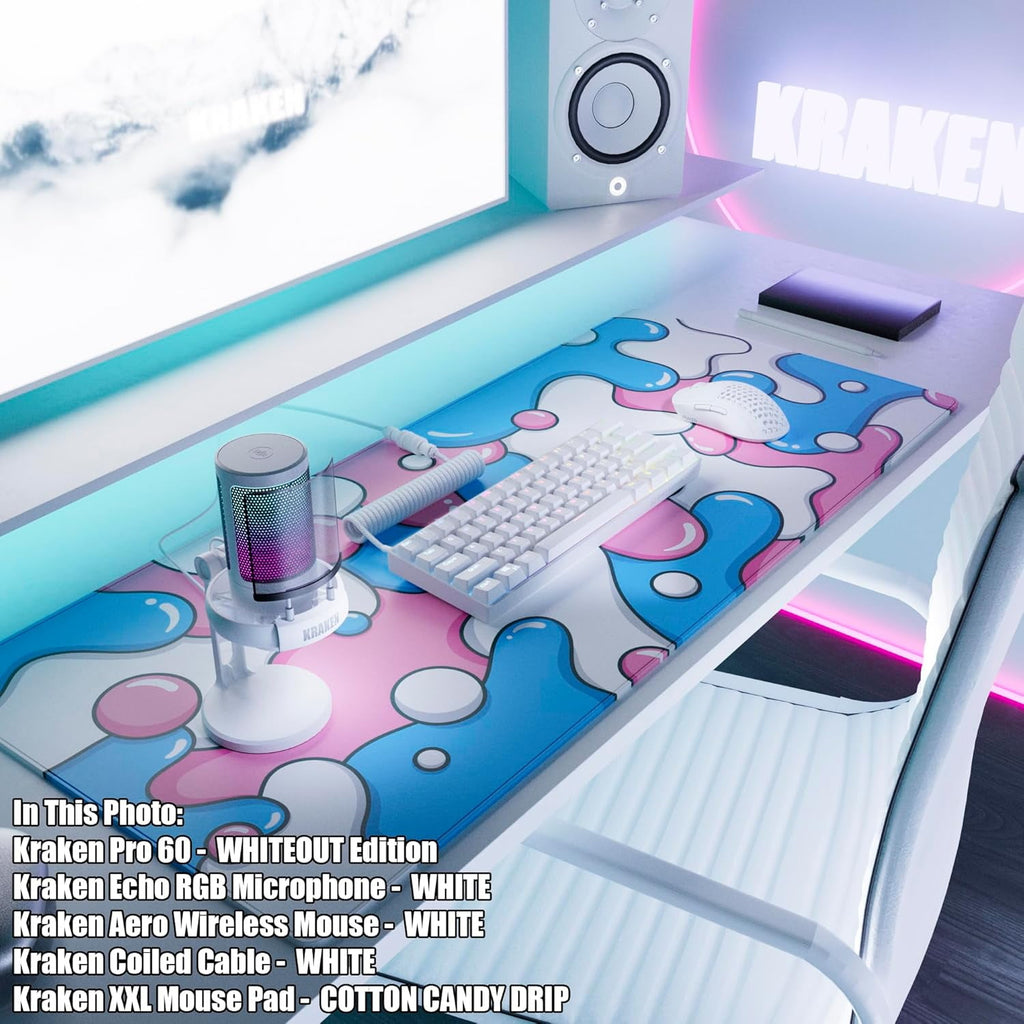Gaming Mouse Pad Large Cotton Candy XXL Mouse Pad for Gaming - Desk Mat for Keyboard - Thick Artisan Mousepad for Desk (Cotton Candy Drip) - Image 6