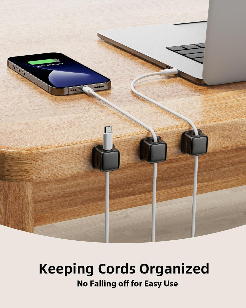 8 Pack Cord Organizer Holder,Costop Strong Adhesive Desk Cable Management Magnetic Easy Open,Organize Phone Charging Cords Wire Holder Organ - Image 2