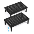 Behome 2 Pack Monitor Stand, Desk Monitor Riser 3 Height Adjustable, Laptop Riser with Airflow Vents, Desktop Stand f...